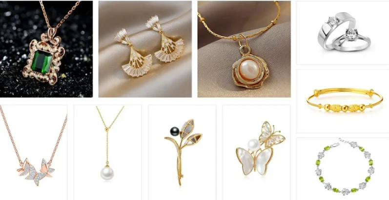 welding jewelry samples displays